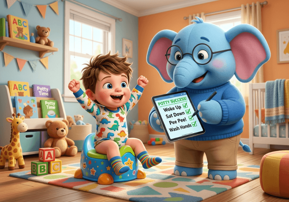 Pirmieji žingsniai savarankiškumo link: mokomės naudotis puoduku rūpestingai ir be streso