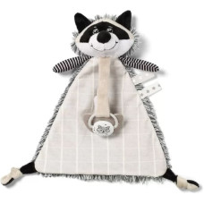 Babyono Cuddly toy with pacifier holder RACOON ROCKY