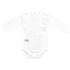 Baby In World BABY 01379 Body niemowlęce dł rękaw Falbanka Ecru 80/86