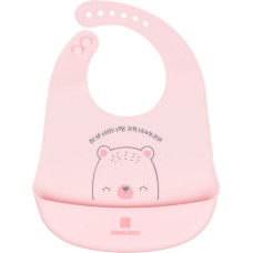 Silicone bib Bear With Me Pink