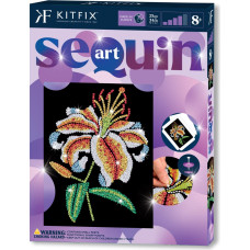 Kitfix DIY „Sequin Art“ violetinis rinkinys „Lelija“