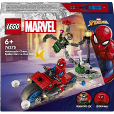 Lego 76275 LEGO® Super Heroes Marvel Pakaļdzīšanās Ar Motocikliem: Zirnekļcilvēks Pret Doktoru Astoņkāji