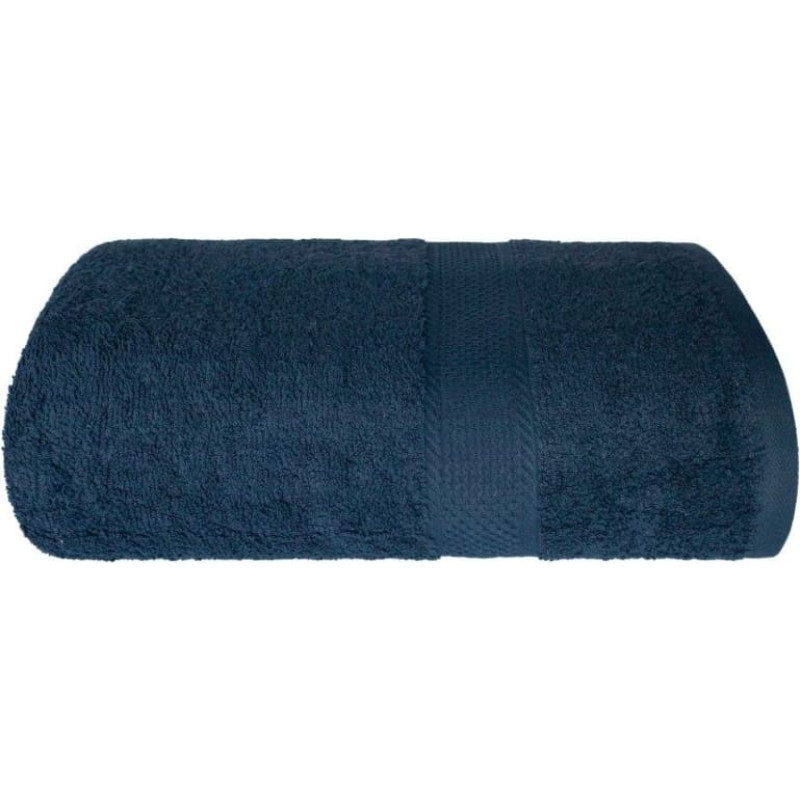 TOWEL MATEO 50X90 TERRY NAVY BLUE 450G. COTTON.
