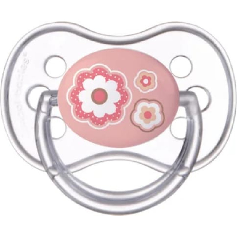 Canpol 22/562 Smoczek uspokajający silikonowy okrągły 0-6 m-cy Newborn baby różowy