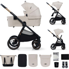 Kinderkraft universālie ratiņi 2IN1 NEA 2.0, soft beige, KSNEA002BEG2000