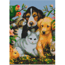 Flamingo Line Daimond Mosaic - 47111- ANIMALS - size 30x40 cm