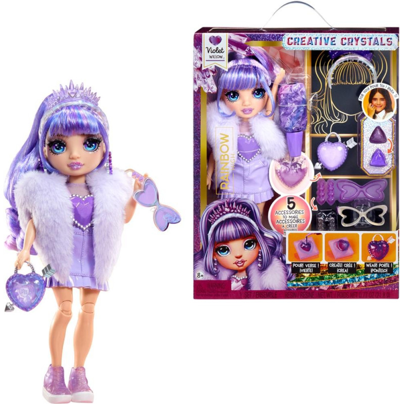 Rainbow High 121404-EUC Rainbow High Creative Crystals Fashion Doll- Violet