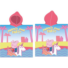 FAST DRY PONCHO 50X100 CM PAW PEPPA PIG PEP24-1032 MICROFIBER