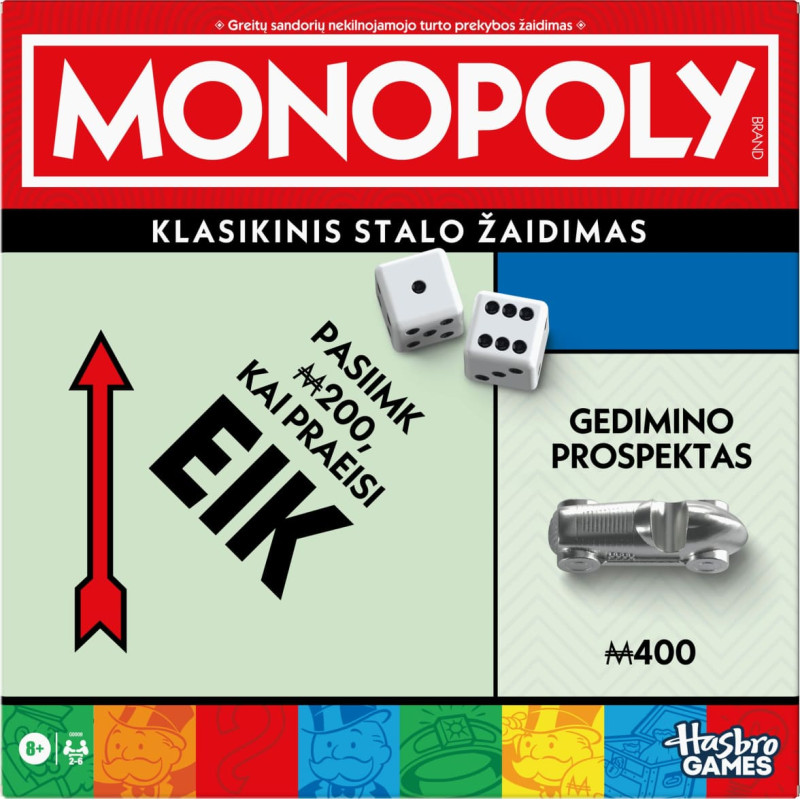 Monopoly Žaidimas &bdquo;Monopolis&ldquo;,  (lietuvių kalba)