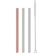 Straw set 3 pcs Platinum Silicone Blush