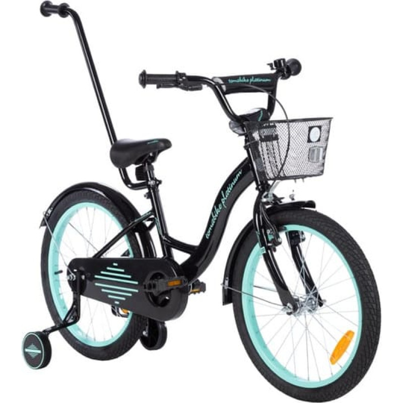 Tomabike dviratis - XXV - TOMABIKE 20"  - PLATINUM - BLACK / TURKUS