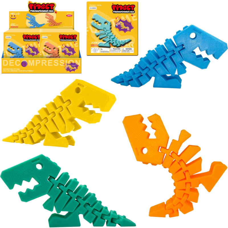 DINOZAUR RUCHOME SEGMENTY 3D FIDGET