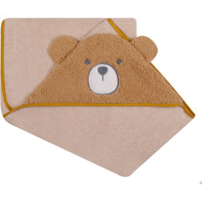 Duet Baby Bathing cover - 325 - TERRY - ANIMALS - size 100x100 cm - DARK BEIGE