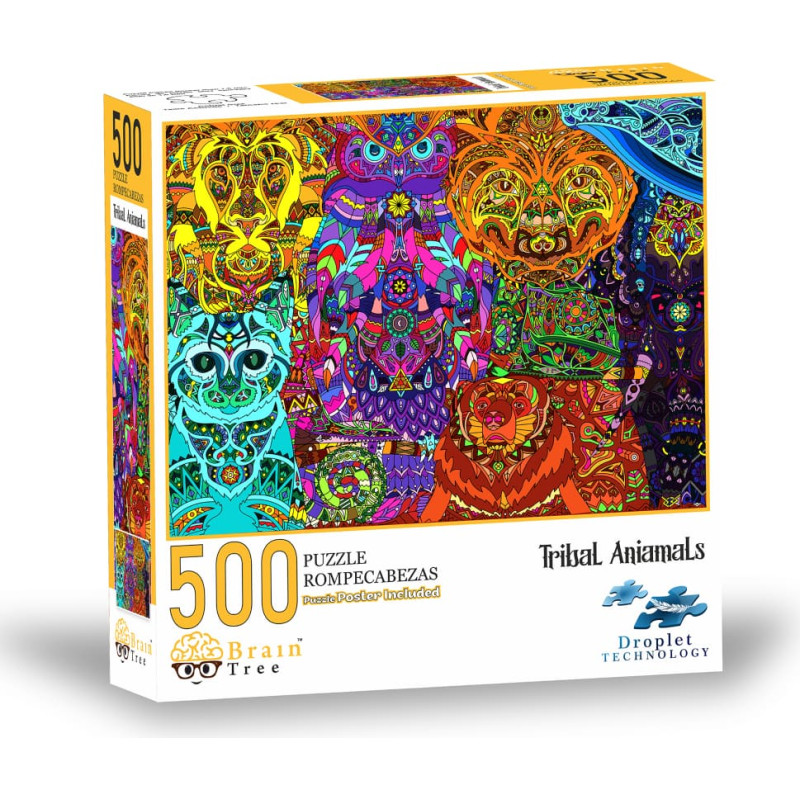Brain Tree Games Brain Tree dėlionė, Egzotiniai gyvūnai, 500 det.