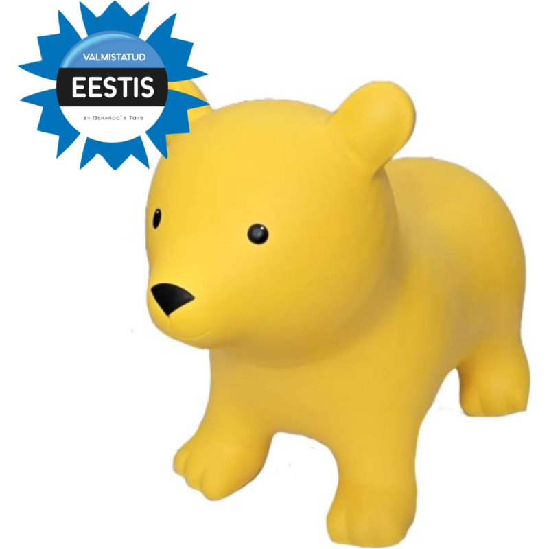 Gerardo's Toys Jumpy šokinėjantis žaislas – meškiukas, geltonas