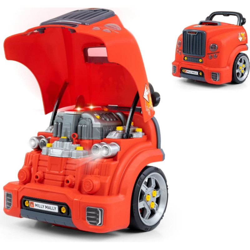 Milly Mally vaikštynė – stumiamas žaislas N-gine, raudonas