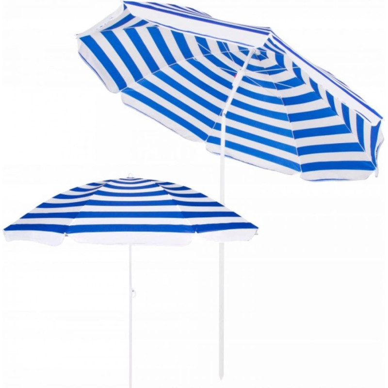 Paplūdimio skėtis su reguliuojamu aukščiu ir posvyrio funkcija Springos BU0008, 180 cm