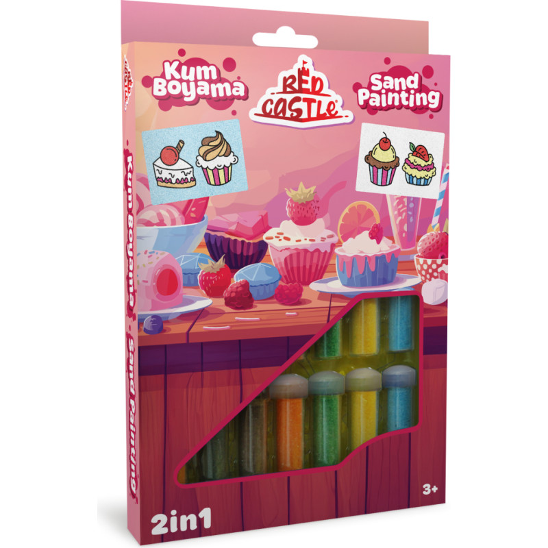 Red Castle kūrybinis smėlio rinkinys 2in1, Keksiukas