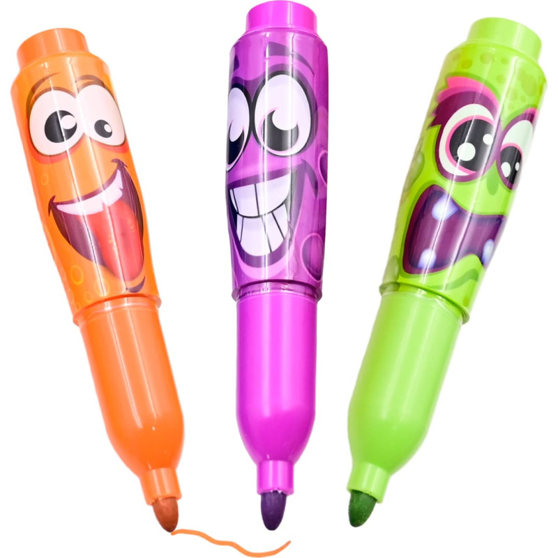 Dumel SCENTOS ST 10498 kvapnūs žymekliai – linksmos grimasos, 3 vnt.