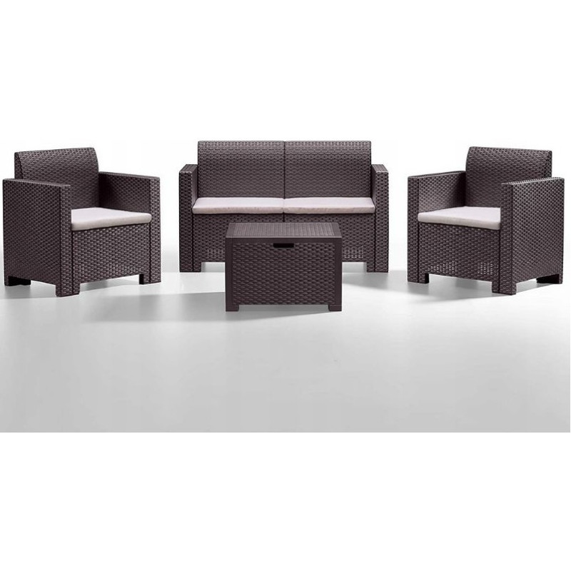 Bica Dārza mēbeļu komplekts Set Nebraska 2 brūns