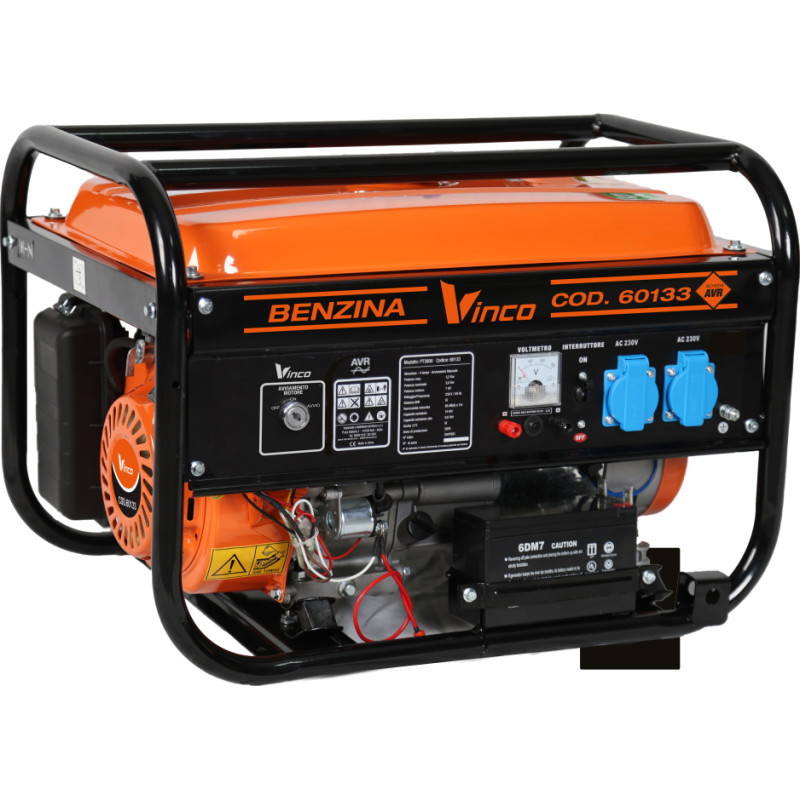 Vinco POWER GENERATOR PT3800A-E VINCO 3.2 KW / 7.5 HP / 15 L 2X230 V 16 A / 1X12 V / AVR