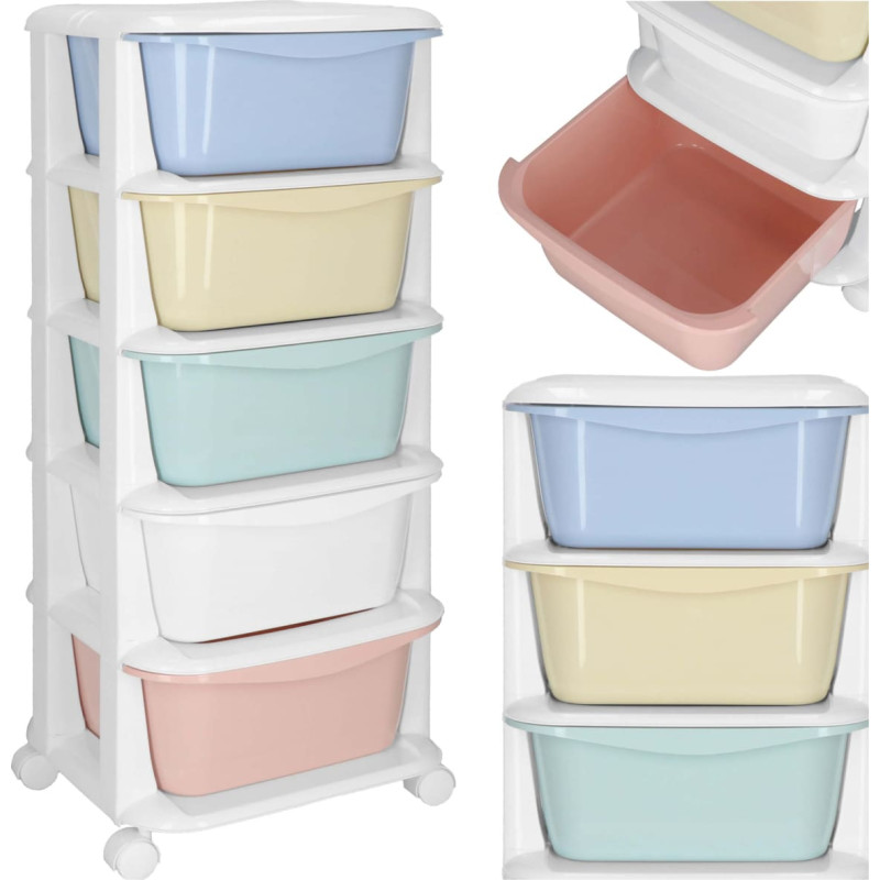 Springos HA0213 Mobilioji spintelė su 5 stalčiais ant ratukų