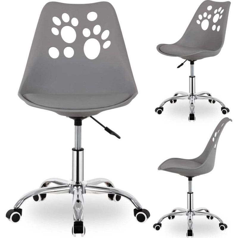 Springos Biuro kėdė, pasukama kėdė su ratukais, reguliuojama, vaikų studijoms Springos HF0041 pilka