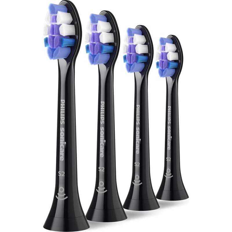 Philips Sonicare S2 Sensitive zobu birstes uzgalis, 4 gab, melns - HX6054/88