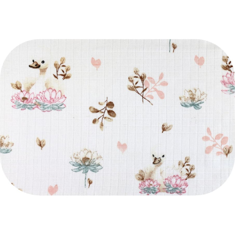 Ega Kids Diaper - 0381- TETRA PRINT - EGA - SAWN - WHITE - size 70x80 cm