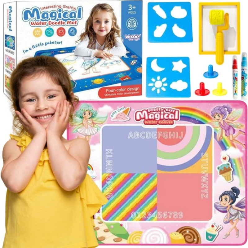 Woopie 56119 Mata wodna do malowania Tęcza r&oacute;żowa