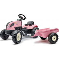 Falk 2056L Traktor Country Star  z przyczepą różowy