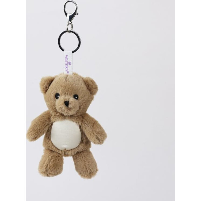 Warmies - Rankinės pakabukas - Rudas garbanotasis lokys