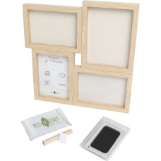 Käe-jalajäljend neljane raam beež