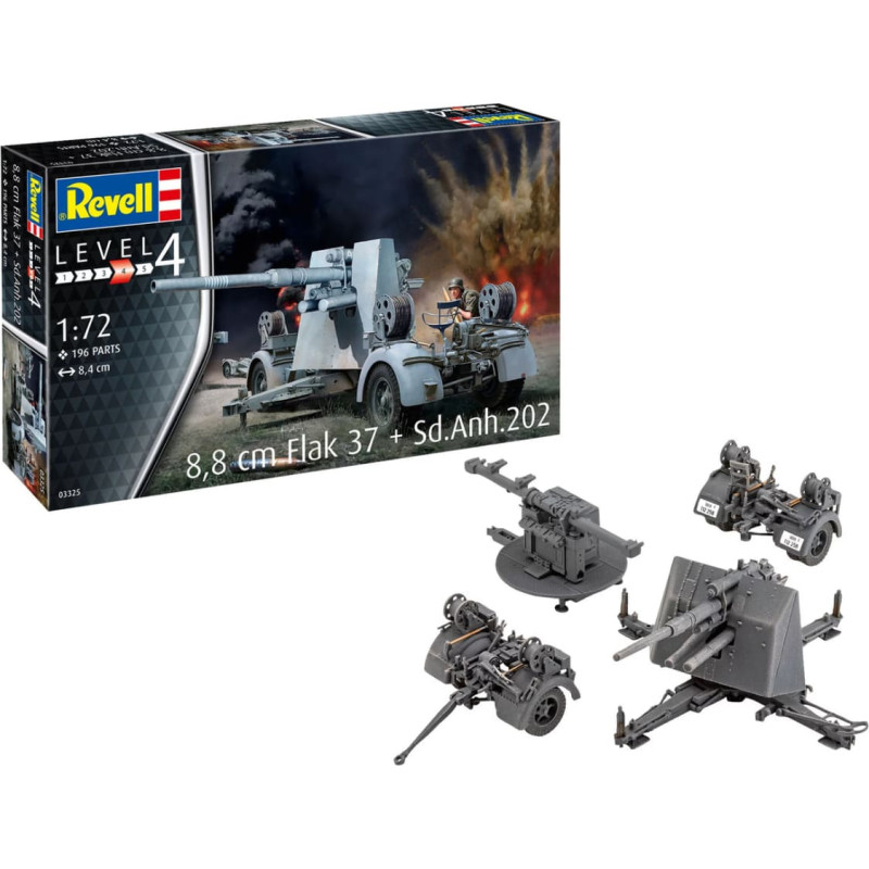 Revell H 8,8cm Flak 37+Sd.Anh.202
