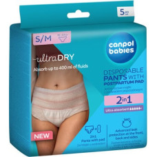 Canpol 78/011 Oddychające majtki poporodowe 2w1 z podkładem S/M