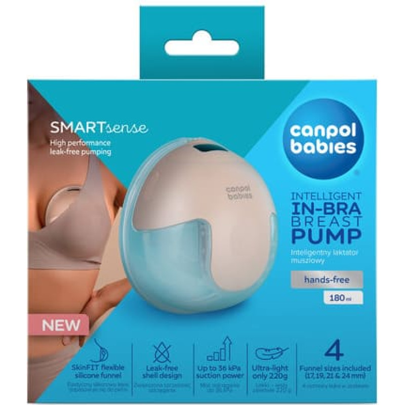 Canpol BABIES bezvadu elektriskais krūts pumpīs SMARTSENSE, 20/115