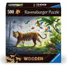 Ravensburger medinė dėlionė Tiger, 500det. 14+