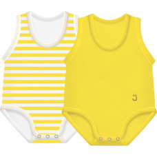 2-pack Growing body Bio Cotton Summer 0-36m yellow