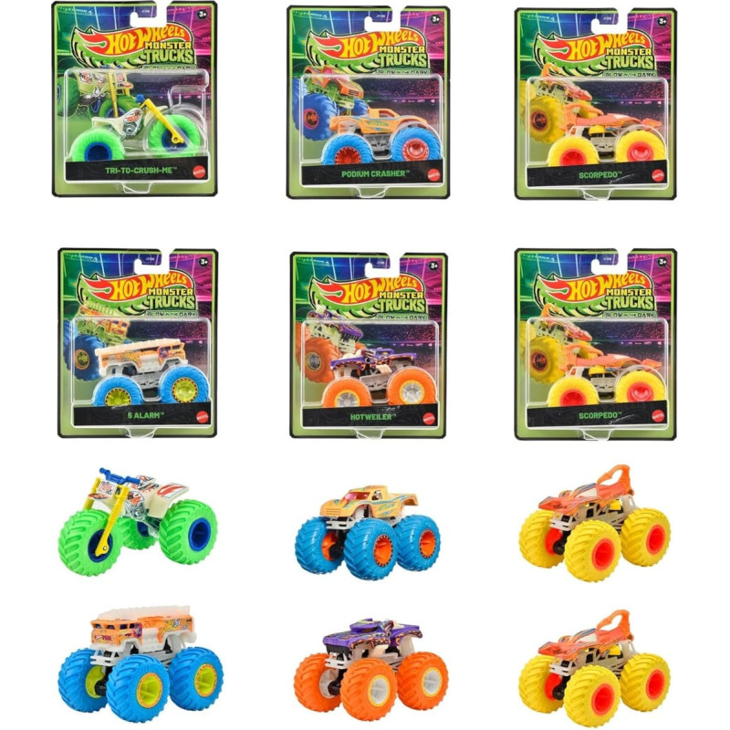 Hot Wheels® Monster Trucks pimedas helendavad autod