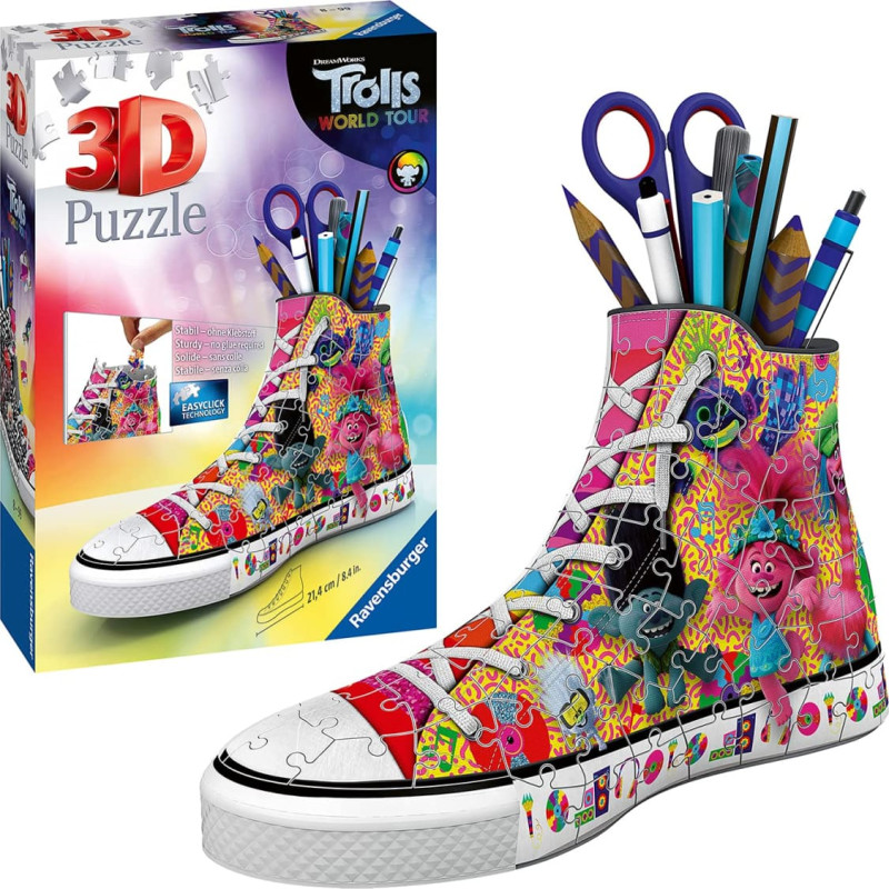 Ravensburger 3D puzzle sneaker pencil holder Trolls-2 8+