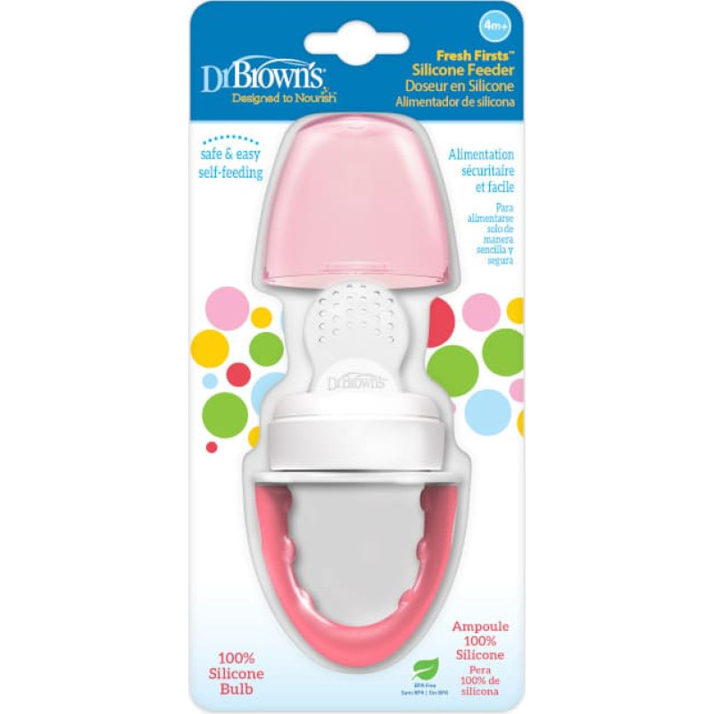 Dr.browns TF005 Silikonowy gryzak do podawania pokarmu r&oacute;żowy