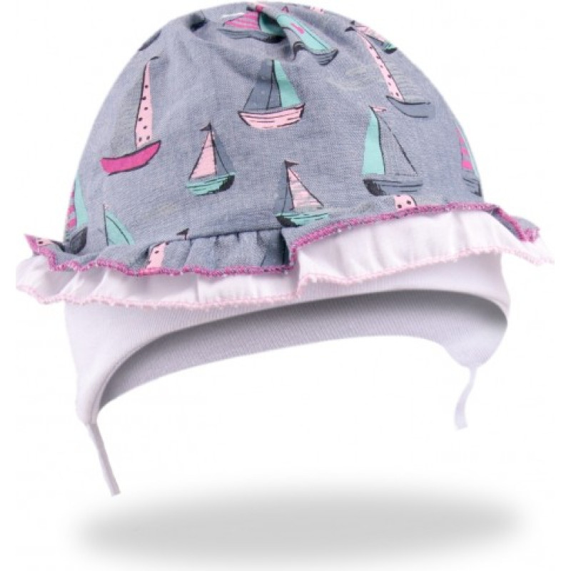 Yo Baby Cepure meiteņu SAILBOAT 38-42 cm CLU-084-izpārdo&scaron;ana