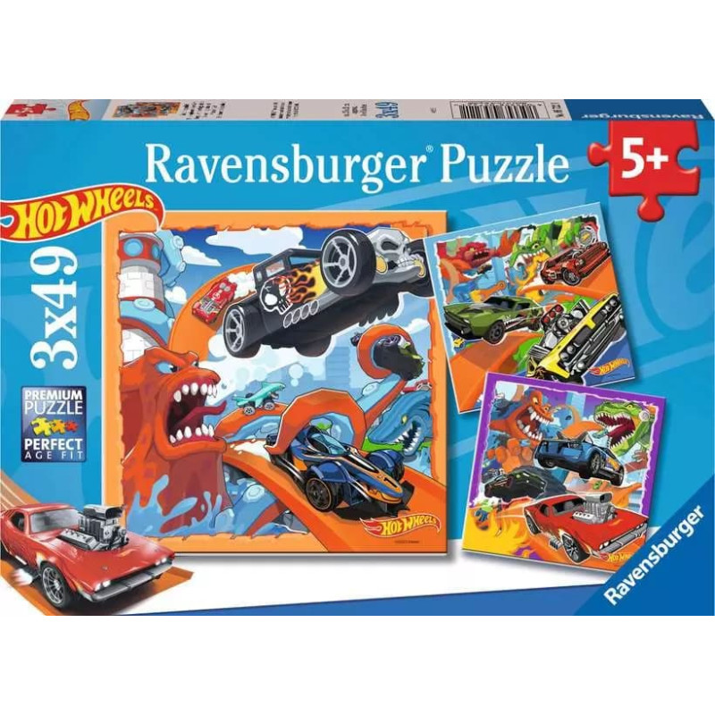 Ravensburger Puzzle 3x49 pcs Hot Wheels