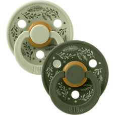 Bibs Holiday &ndash; Colour Round Sage / Hunter Green 0-6m 2pcs