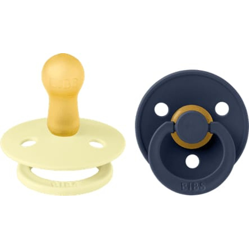 Bibs Colour Round pacifiers Luna/Deep space 6-18m 2pcs