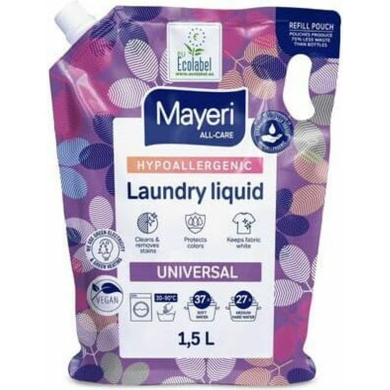 Mayeri Hypoallergenic laundry gel Universal 1.5L refill