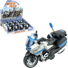 MOTOCYKL METALOWY POLICJA ŚWIATŁO DŹWIĘK