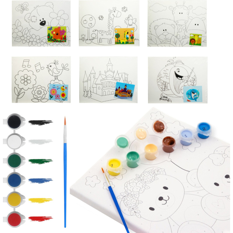 OBRAZEK DO MALOWANIA FARBAMI 6 FARB