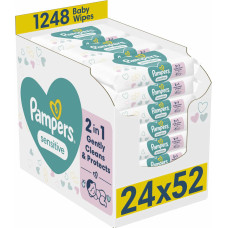 Pampers Sensitive Mitrās salvetes zīdaiņiem, 1248 gab. - 81774133