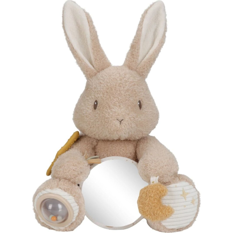 Little Dutch Activity Cuddle Toy Baby Bunny &acute;Newborn Naturals&acute; GRS